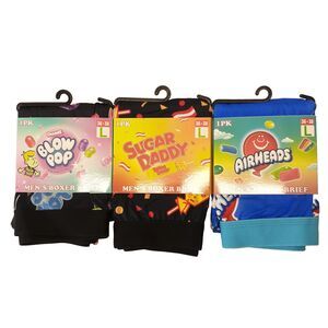 Blow Pop Sugar Daddy Airheads Candy Men's Boxer Briefs Size L 36-38 Closed Fly
